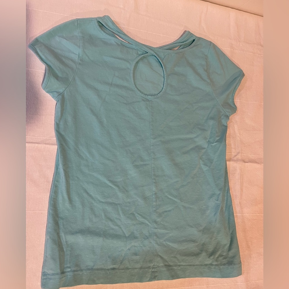 Girls size 16 turquoise short sleeve T-shirt